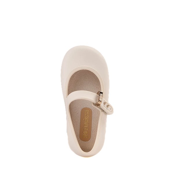 alternate view Mini Melissa Soft Ballerina Flat - Toddler / Little Kid - CreamALT2