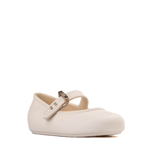 alternate view Mini Melissa Soft Ballerina Flat - Toddler / Little Kid - CreamALT5
