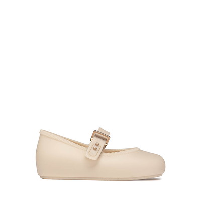 Main view of Mini Melissa Soft Ballerina Flat - Toddler / Little Kid - Cream