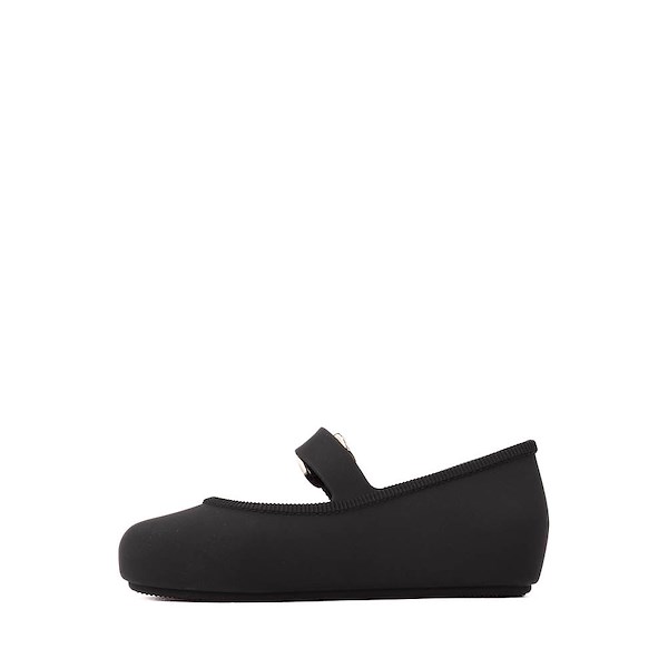 alternate view Mini Melissa Soft Ballerina Flat - Toddler / Little Kid - BlackALT1