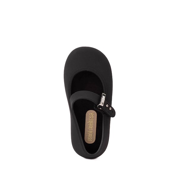 alternate view Mini Melissa Soft Ballerina Flat - Toddler / Little Kid - BlackALT2