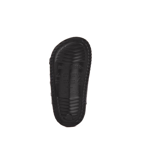 alternate view Mini Melissa Cozy Sandal - Toddler / Little Kid - BlackALT3