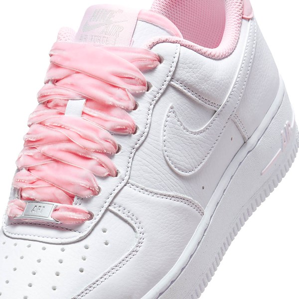 alternate view Womens Nike Air Force 1 '07 Vintage Athletic Shoe - Pink Foam / Grey Fog / Metallic Silver / WhiteALT2B