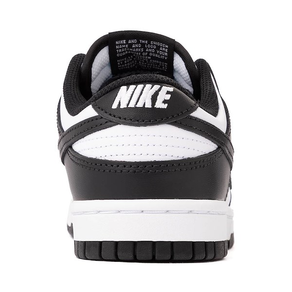 alternate view Womens Nike Dunk Low Athletic Shoe - White / White / BlackALT4