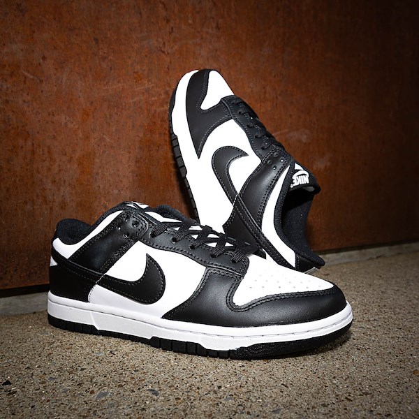 Womens Nike Dunk Low Athletic Shoe - White / White / Black