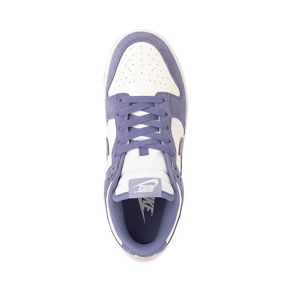 alternate view Womens Nike Dunk Low Athletic Shoe - Sail / Metallic Silver / World IndigoALT2
