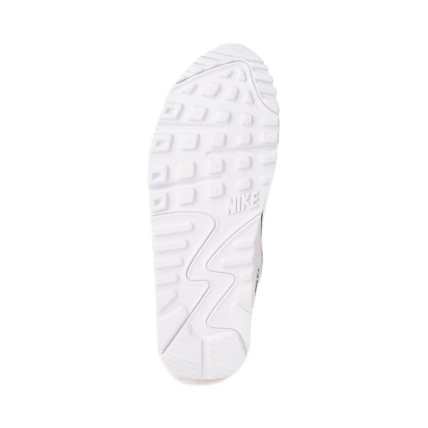 alternate view Womens Nike Air Max 90 Athletic Shoe - White / White / BlackALT3