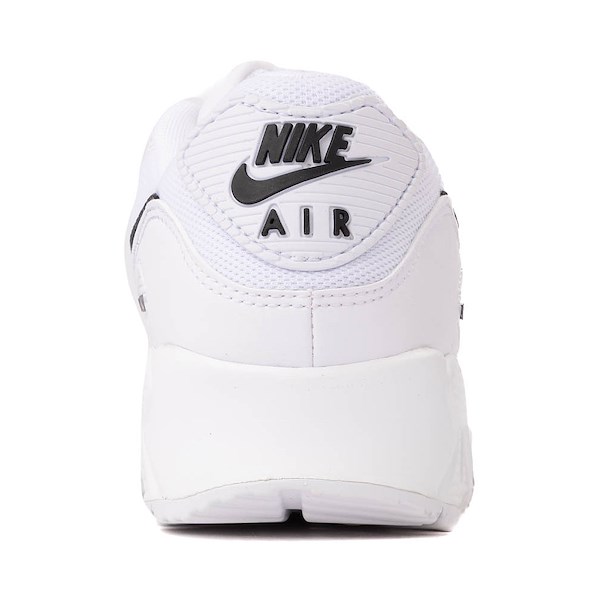 alternate view Womens Nike Air Max 90 Athletic Shoe - White / White / BlackALT4