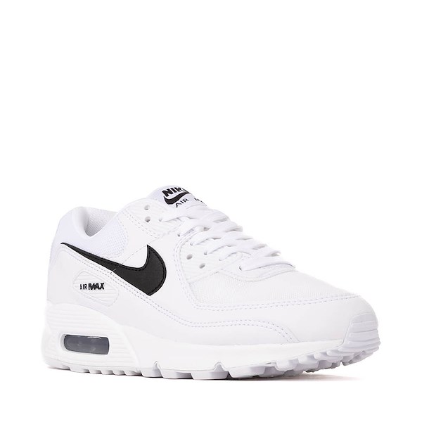 alternate view Womens Nike Air Max 90 Athletic Shoe - White / White / BlackALT5