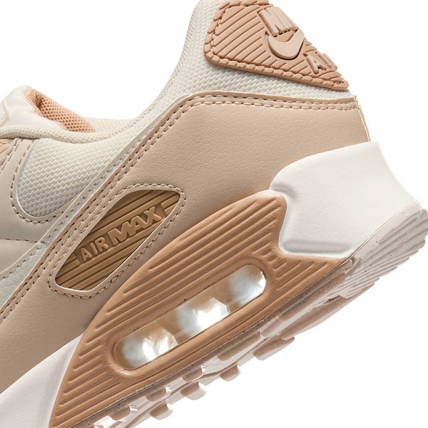 alternate view Womens Nike Air Max 90 Athletic Shoe - Phantom / Sanddrift / Light Orewood Brown / SailALT3