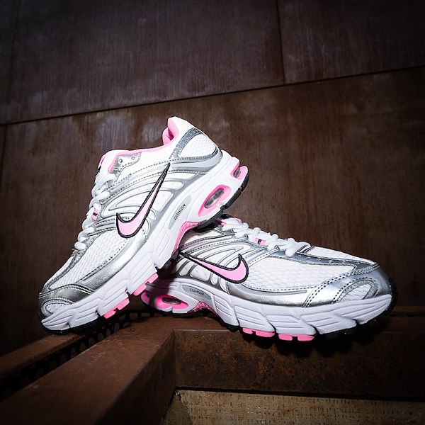 alternate view Womens Nike Air Max Moto 2K Athletic Shoe - White / Metallic Silver / Black / Pink SpellHERO