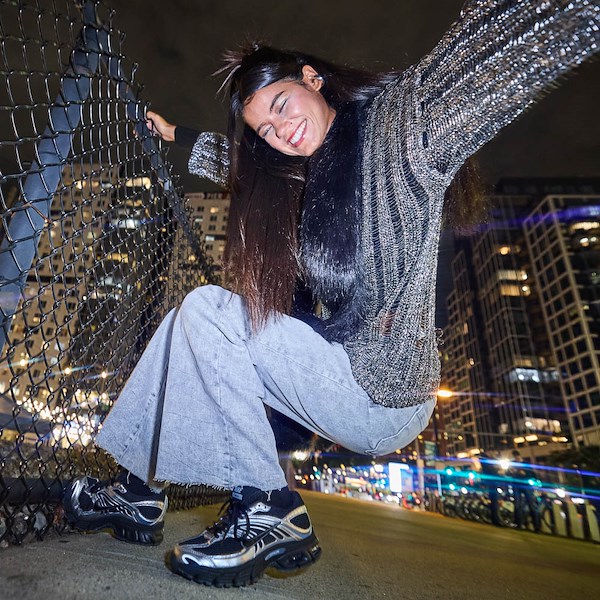 alternate view Womens Nike Air Max Moto 2K Athletic Shoe - Black / Metallic Silver / Anthracite / BlackALT1B