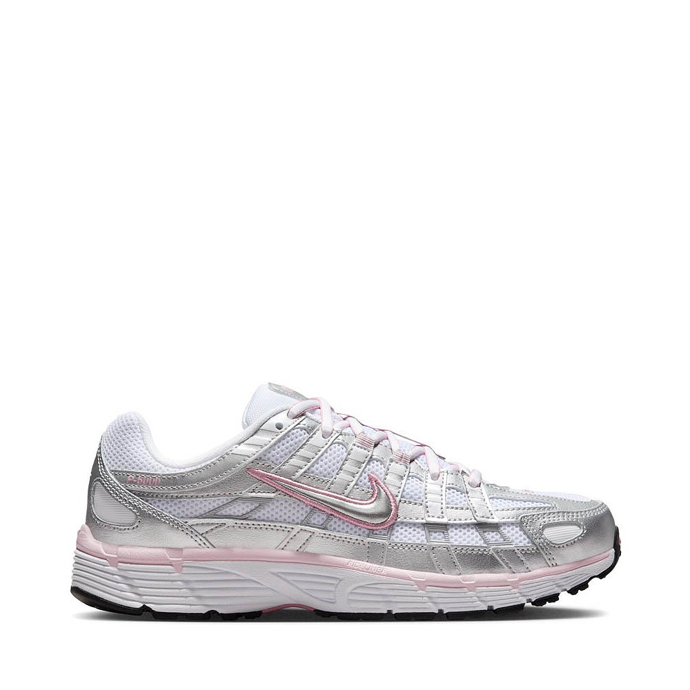 Womens Nike P-6000 Athletic Shoe - White / Elemental Pink / Black / Metallic Silver
