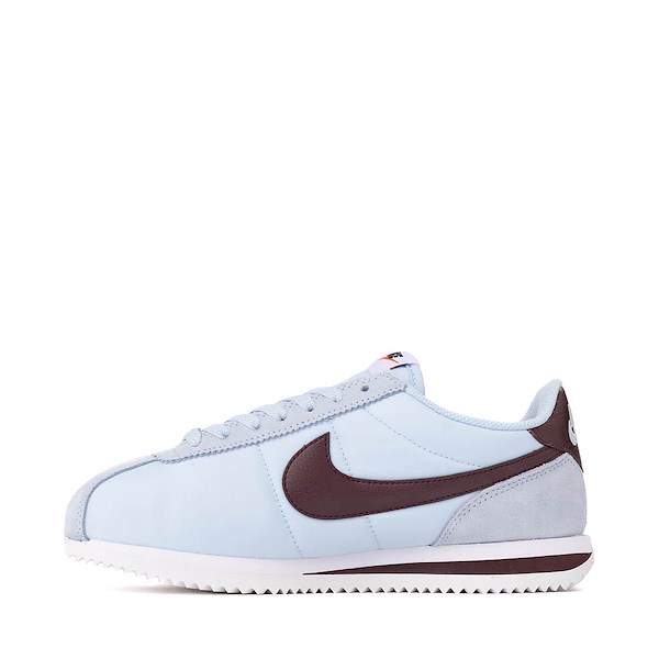 alternate view Womens Nike Cortez Textile Athletic Shoe - Celestine Blue / White / Burgundy CrushALT1