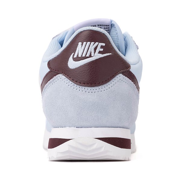 alternate view Womens Nike Cortez Textile Athletic Shoe - Celestine Blue / White / Burgundy CrushALT4