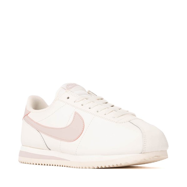 alternate view Womens Nike Cortez Leather Athletic Shoe - Sail / Silt RedALT5