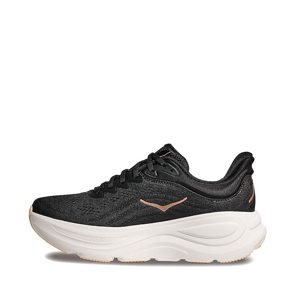 alternate view Womens HOKA Bondi 9 Running Shoe - Black / Rose GoldALT1