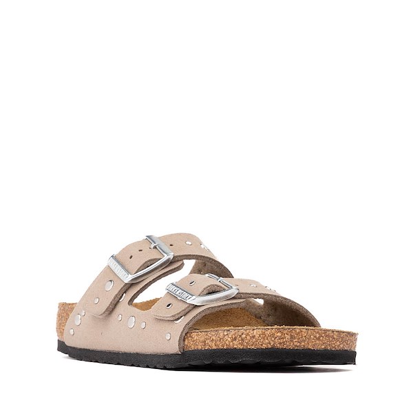 alternate view Birkenstock Arizona Rivets Slide Sandal - Little Kid / Big Kid - Gray TaupeALT5