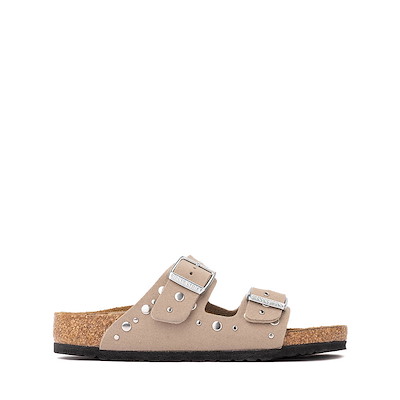 Main view of Birkenstock Arizona Rivets Slide Sandal - Little Kid / Big Kid - Gray Taupe