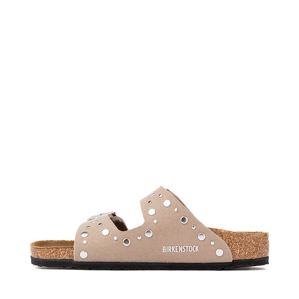 alternate view Birkenstock Arizona Rivets Slide Sandal - Big Kid - Gray TaupeALT1