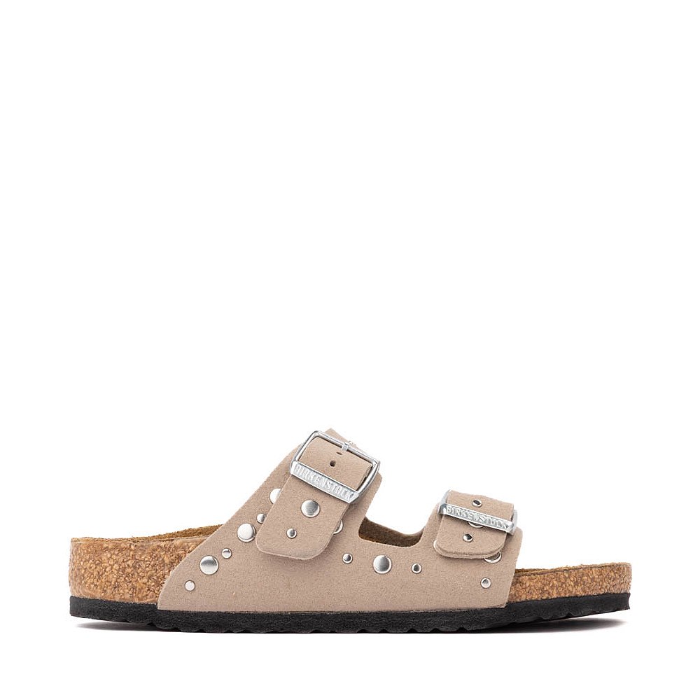 Birkenstock Arizona Rivets Slide Sandal - Big Kid - Gray Taupe