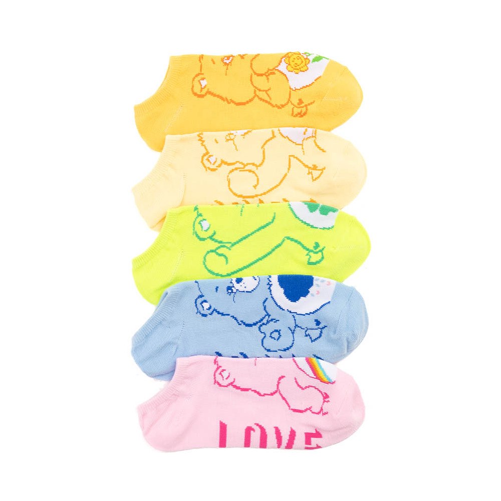 Womens Care Bears Low Cut Socks 5 Pack - Multicolor