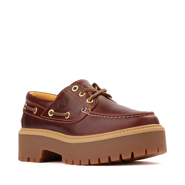 alternate view Womens Timberland&reg; Stone Street Premium Boat Shoe - RootbeerALT5