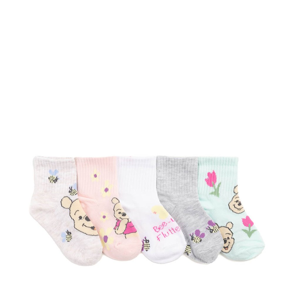 Disney Winnie The Pooh Crew Socks 5 Pack - Toddler - Multicolor