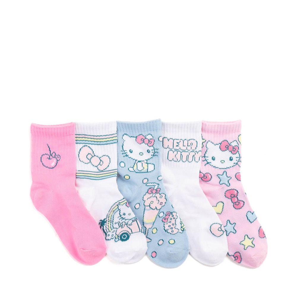 Hello Kitty&reg; Crew Socks 5 Pack - Little Kid - Multicolor