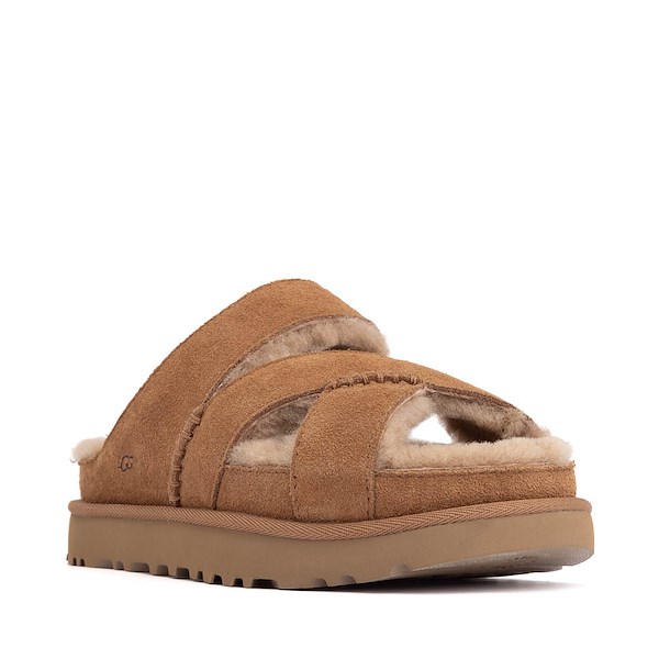 alternate view Womens UGG&reg; Greenport Cross Strap Slide Sandal - ChestnutALT5