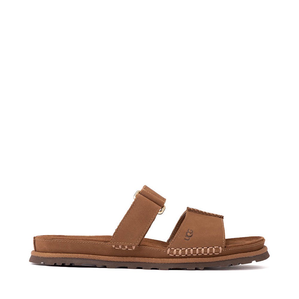 Womens UGG&reg; GoldenGaze Toe Post Sandal - Dark Chestnut