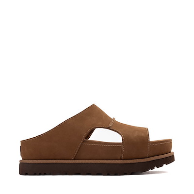 Main view of Womens UGG&reg; Goldenstar Hi Cutout Slide - Dark Chestnut