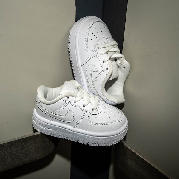 alternate view Nike Air Force 1 Low Athletic Shoe - Baby / Toddler - White / White / White / WhiteHERO