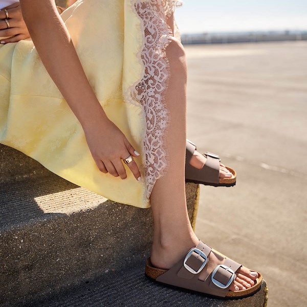 alternate view Womens Birkenstock Arizona Big Buckle Slide Sandal - MochaALT1C