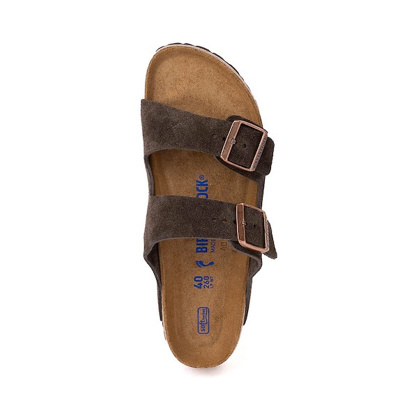 alternate view Womens Birkenstock Arizona Soft Footbed Slide Sandal - MochaALT2