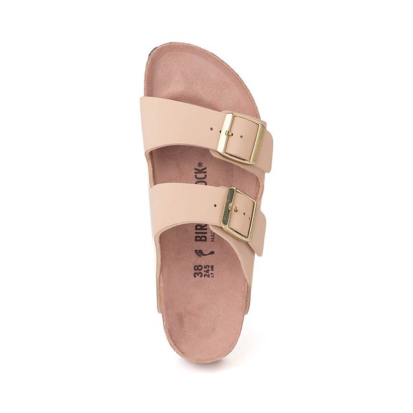 alternate view Womens Birkenstock Arizona Slide Sandal - Triples New Beige / Pink ClayALT2