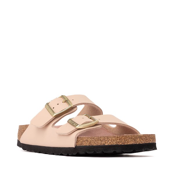 alternate view Womens Birkenstock Arizona Slide Sandal - Triples New Beige / Pink ClayALT5