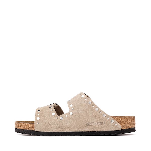 alternate view Womens Birkenstock Arizona Rivets Slide Sandal - TaupeALT1