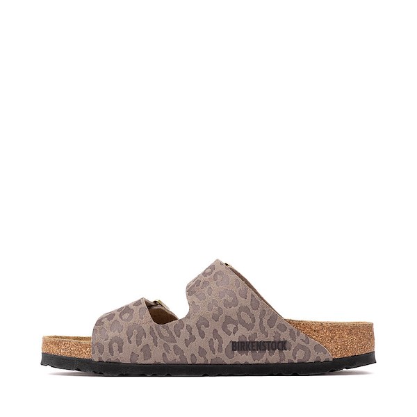 alternate view Womens Birkenstock Arizona Slide Sandal - Leo Grey TaupeALT1