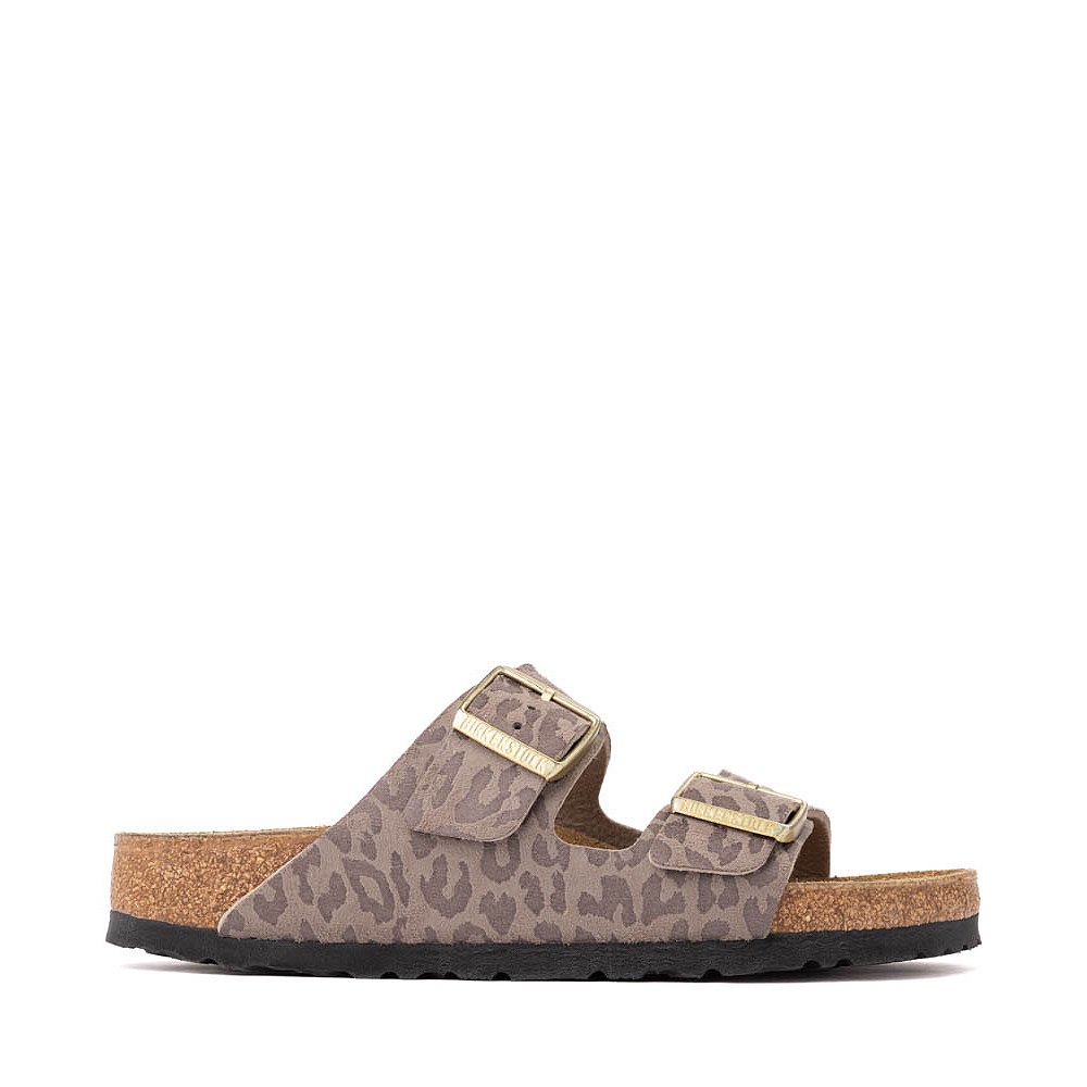 Womens Birkenstock Arizona Slide Sandal - Leo Grey Taupe