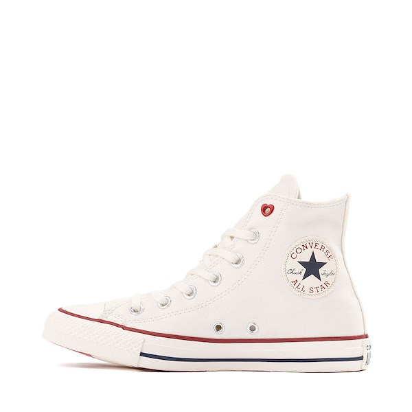 alternate view Womens Converse Chuck Taylor All Star High-Top Sneaker - Vintage White / Egret / Days Ahead RedALT1