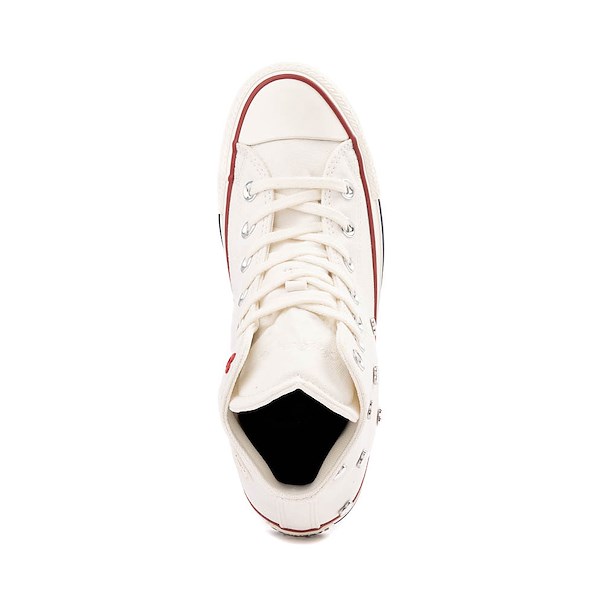 alternate view Womens Converse Chuck Taylor All Star High-Top Sneaker - Vintage White / Egret / Days Ahead RedALT2
