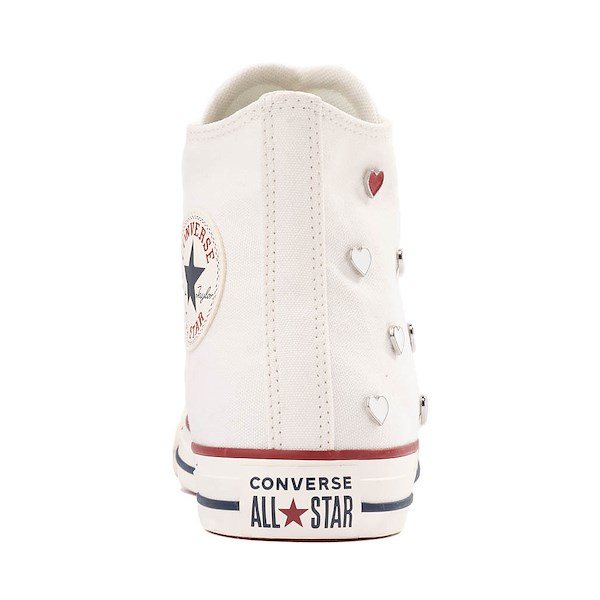alternate view Womens Converse Chuck Taylor All Star High-Top Sneaker - Vintage White / Egret / Days Ahead RedALT4