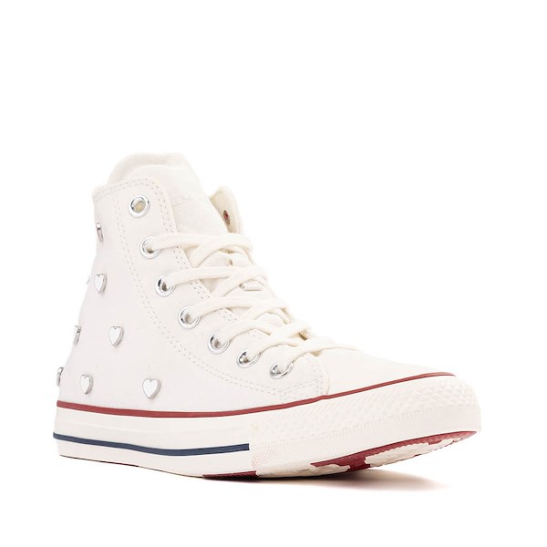 alternate view Womens Converse Chuck Taylor All Star High-Top Sneaker - Vintage White / Egret / Days Ahead RedALT5