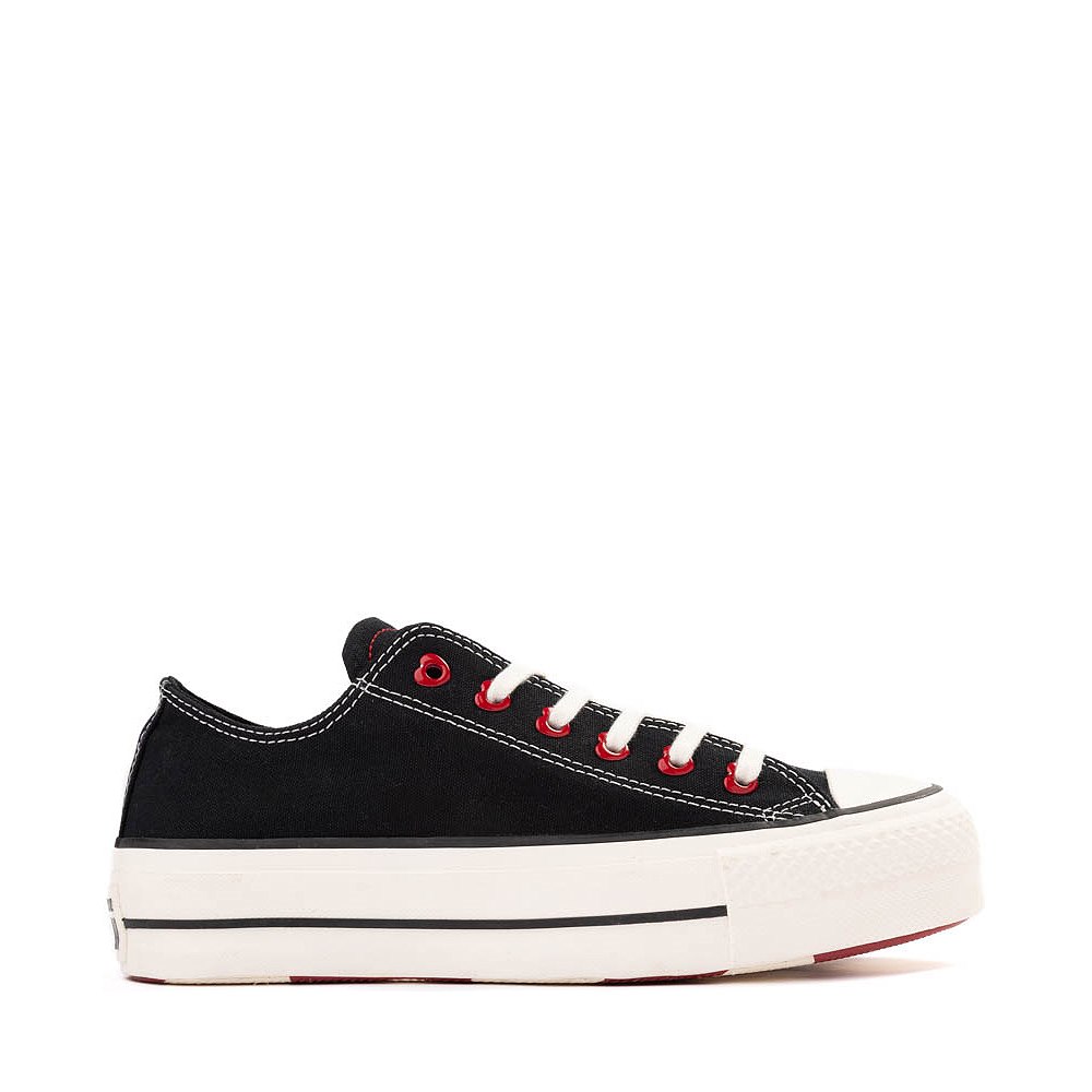Womens Converse Chuck Taylor All Star Lift Low-Top Sneaker - Black / Egret / Days Ahead Red