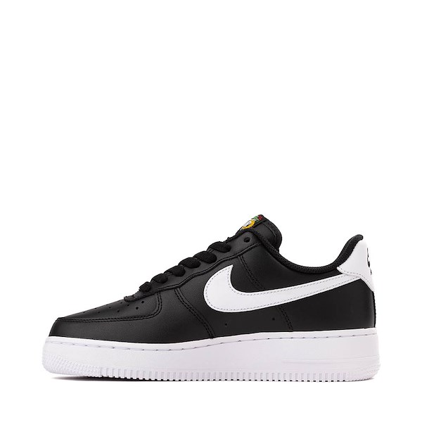 alternate view Womens Nike Air Force 1 '07 Premium Flowers Athletic Shoe - Black / Metallic Gold / White / WhiteALT1