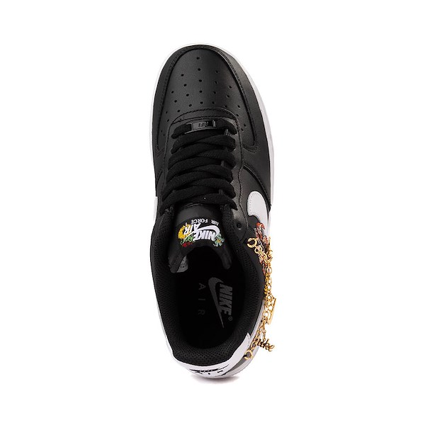 alternate view Womens Nike Air Force 1 '07 Premium Flowers Athletic Shoe - Black / Metallic Gold / White / WhiteALT2
