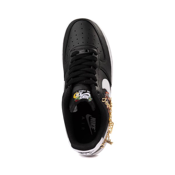 alternate view Womens Nike Air Force 1 '07 Premium Flowers Athletic Shoe - Black / Metallic Gold / White / WhiteALT2