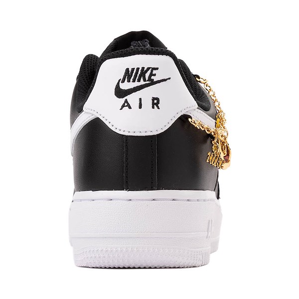alternate view Womens Nike Air Force 1 '07 Premium Flowers Athletic Shoe - Black / Metallic Gold / White / WhiteALT4