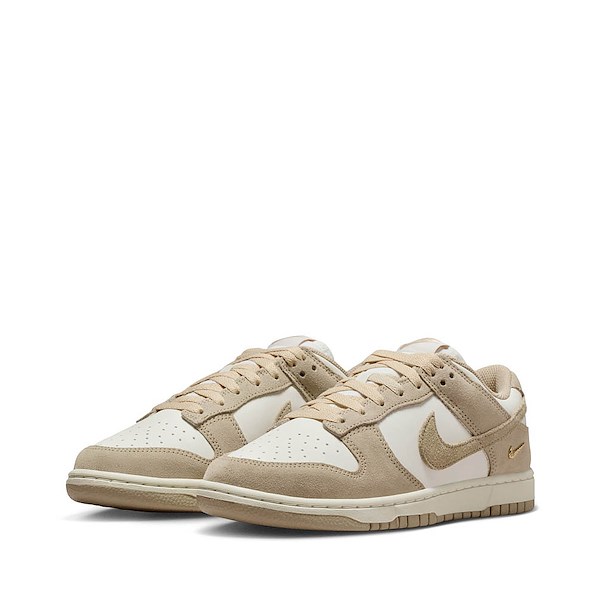 alternate view Womens Nike Dunk Low Athletic Shoe - Sail / White / Metallic Gold / LinenALT5